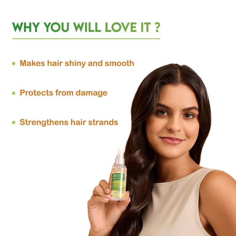 Jovees Herbal Hair Serum With Grape Seeds  Almond Oil For Frizzy Hair 60ml - Image 5
