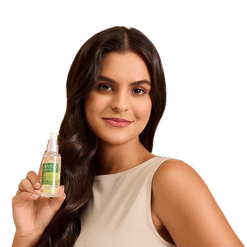 Jovees Herbal Hair Serum With Grape Seeds  Almond Oil For Frizzy Hair 60ml - Image 3