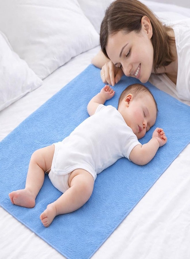 Tod PooL Breathable Bed Protector | Anti-Piling Fleece Extra Absorbent Washable | Waterproof Quick Dry Sheet | Bed Protector Sheet for Kids and Adults (2, Blue, Large (140x100cm)) - Image 3