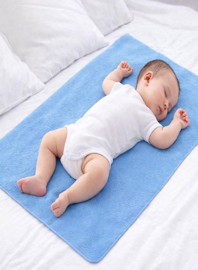 Tod PooL Breathable Bed Protector | Anti-Piling Fleece Extra Absorbent Washable | Waterproof Quick Dry Sheet | Bed Protector Sheet for Kids and Adults (2, Blue, Large (140x100cm)) - Image 2