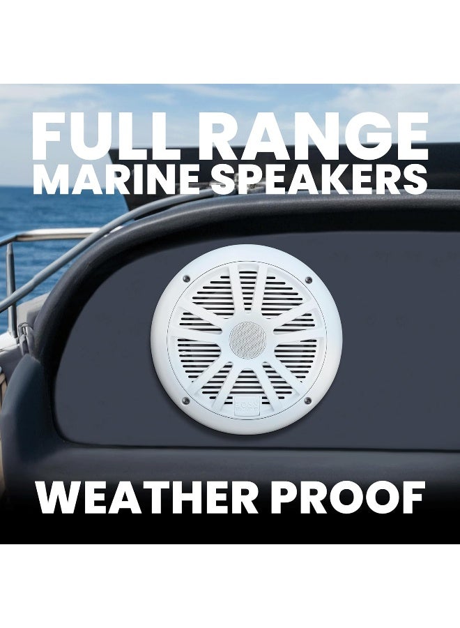BOSS AUDIO SYSTEMS BOSS Audio Systems MR6W 6.5 Marine Speakers - 180 Watts (Per Pair), Full Range, 2-Way, Coaxial, 4 Ohms, Weatherproof  - Image 3