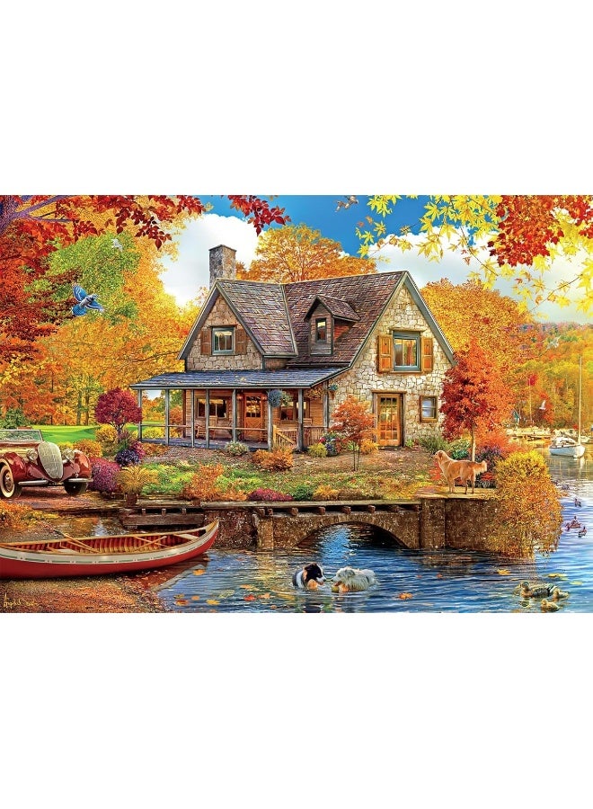 Buffalo Games - Angelo Bonito - Autumn Lake House - 500 Piece Jigsaw Puzzle for Adults Challenging Puzzle Perfect for Game Nights - Image 3