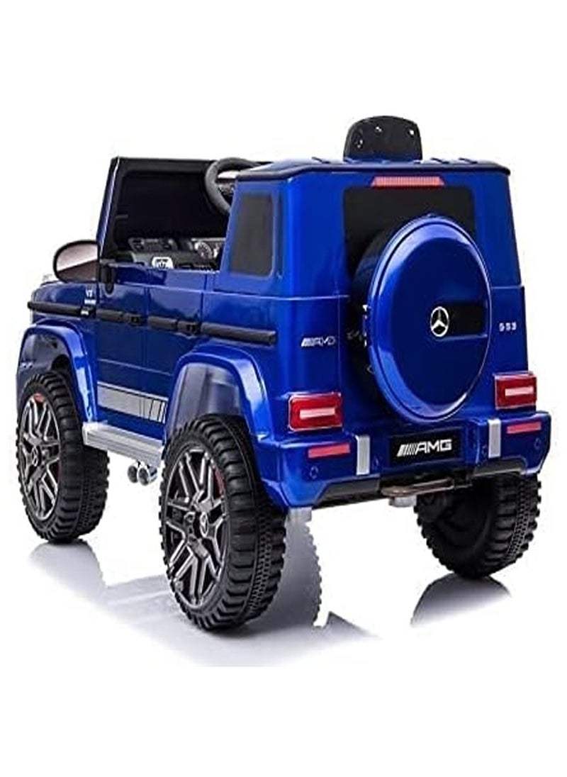 FACTUAL TOYS - Mercedes Benz Amg G63, Licensed Electric Car, 12V Ride On Car With Remote Control For Kids - Painting Blue - Image 1