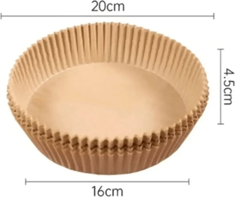 رويالكس Air Fryer Baking Paper 50 Pieces Air Fryer Round Model Baking Paper Airfryer Oil-Free Fryer