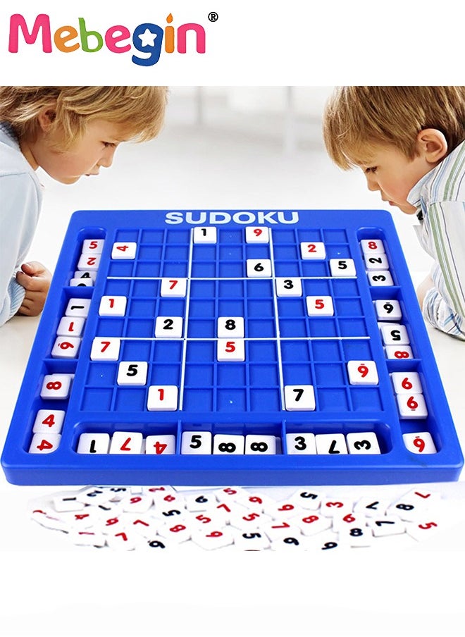 MEBEGIN - Sudoku Board Game Included 81 Number Cubes, Fun Number Game, Creative Learning Math Games, Educational Toy for Kids Aged 3+, Easy for Storage and Carry Around, Ideal Gift For Kids, 25.1*23.9*1.8cm - Image 1