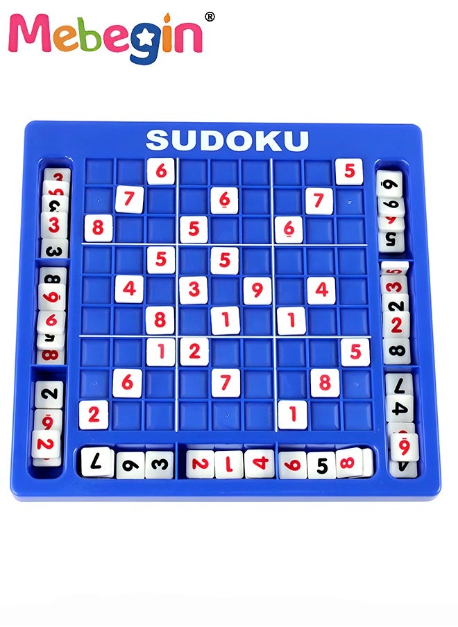 MEBEGIN - Sudoku Board Game Included 81 Number Cubes, Fun Number Game, Creative Learning Math Games, Educational Toy for Kids Aged 3+, Easy for Storage and Carry Around, Ideal Gift For Kids, 25.1*23.9*1.8cm - Image 1