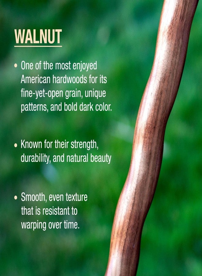 Brazos Wooden Walking Cane for Men and Women - 37" Handcrafted American Walnut Cane with US Army Veterans Emblem - Solid Wood Walking Sticks, Military Commemorative Gift, Made in USA - Image 3