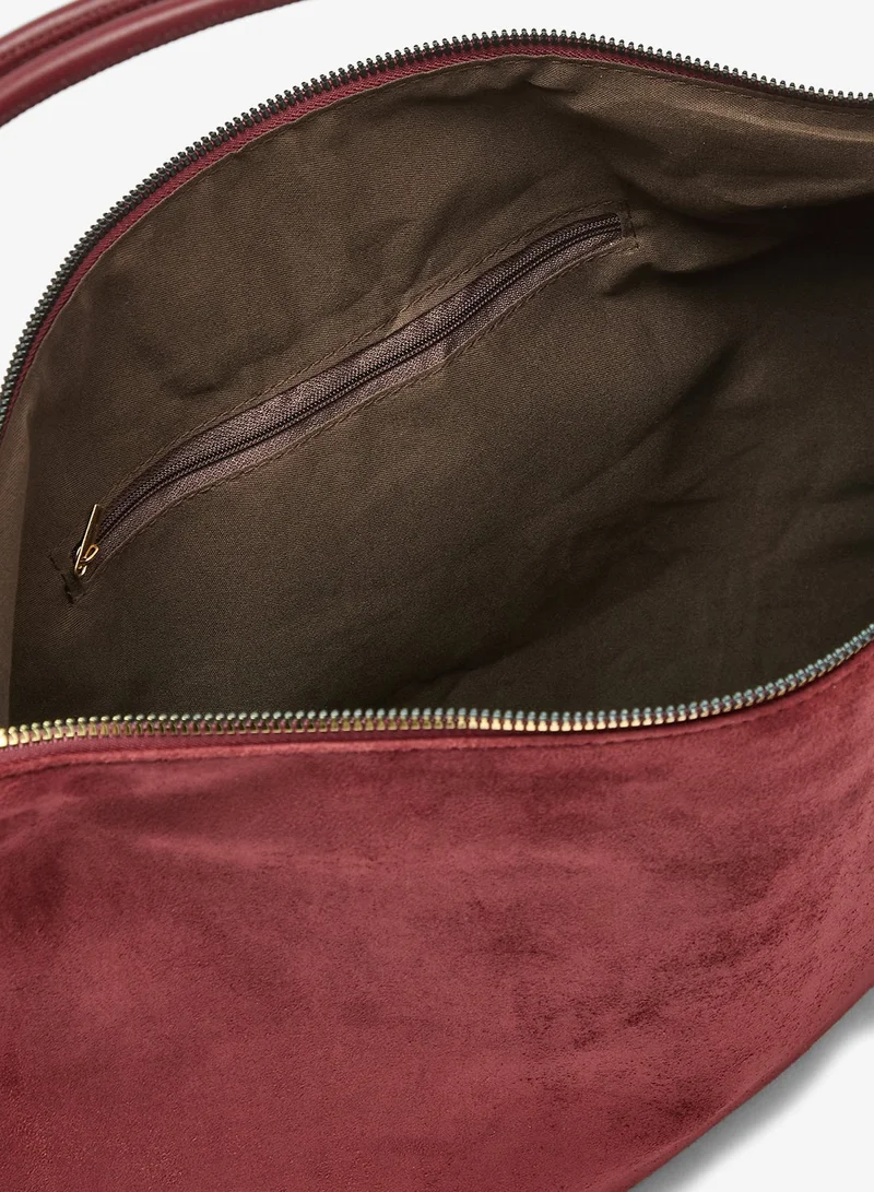 Ella Red Classic Suede Slouch Tote Bag for Women | Best Price UAE