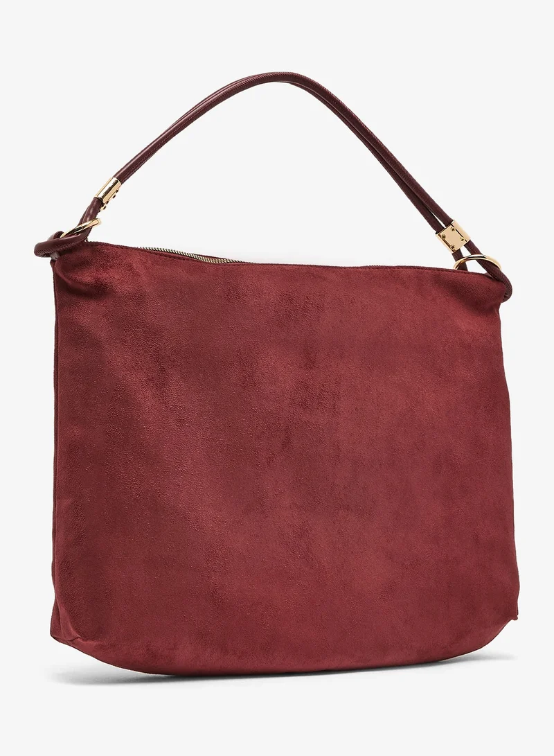 Ella Red Classic Suede Slouch Tote Bag for Women | Best Price UAE
