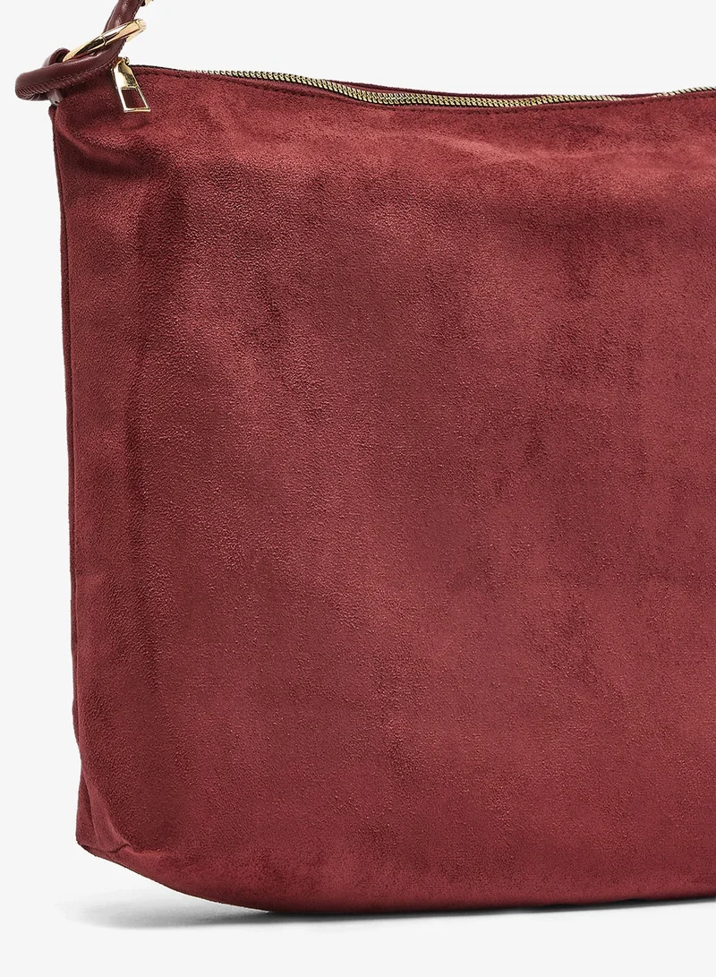 Ella Red Classic Suede Slouch Tote Bag for Women | Best Price UAE