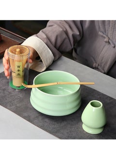 Hihonor Matcha Whisk Set, 4pcs Japanese Tea Set,Matcha Whisk,Traditional Scoop, Matcha Bowl, Ceramic Whisk Holder,Traditional Matcha Tool Set for Matcha Tea Ceremony(White)  - Image 2