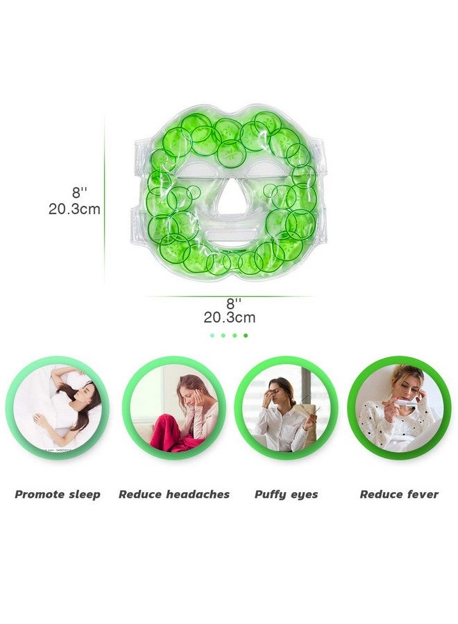 WORLD-BIO Face Ice Gel Pack With Wrap Reusable Hot Cold Compress For Skin Care Puffiness Eyes Swollen Face Cold Face Mask Gel Pack Pain Relief For Migraines Injuries Inflammation Sinus Headaches Stress - Image 2