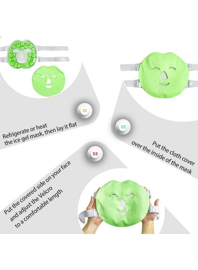 WORLD-BIO Face Ice Gel Pack With Wrap Reusable Hot Cold Compress For Skin Care Puffiness Eyes Swollen Face Cold Face Mask Gel Pack Pain Relief For Migraines Injuries Inflammation Sinus Headaches Stress - Image 5