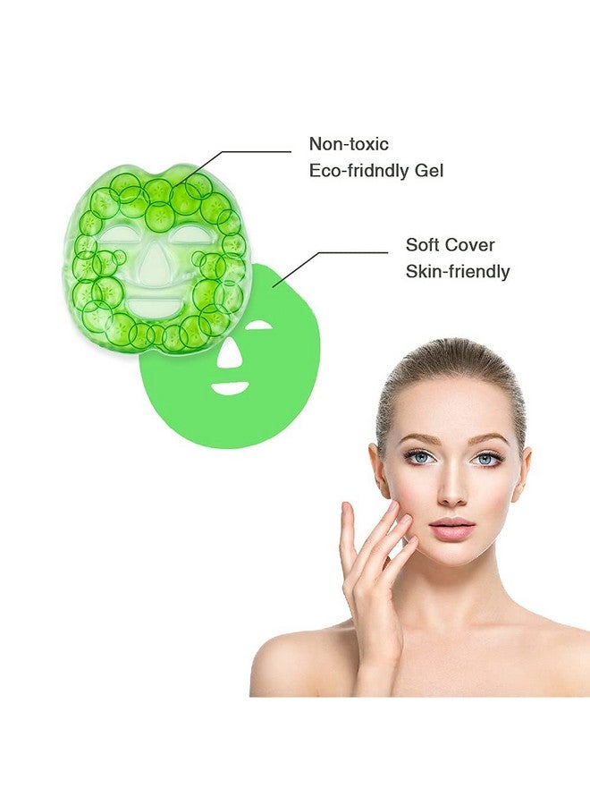 WORLD-BIO Face Ice Gel Pack With Wrap Reusable Hot Cold Compress For Skin Care Puffiness Eyes Swollen Face Cold Face Mask Gel Pack Pain Relief For Migraines Injuries Inflammation Sinus Headaches Stress - Image 4