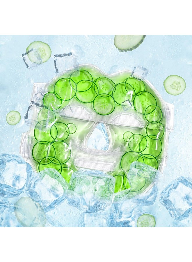 WORLD-BIO Face Ice Gel Pack With Wrap Reusable Hot Cold Compress For Skin Care Puffiness Eyes Swollen Face Cold Face Mask Gel Pack Pain Relief For Migraines Injuries Inflammation Sinus Headaches Stress - Image 1