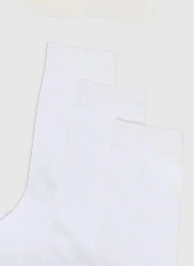 Hush Puppies  Hush Puppies Mens HPMLSOC-100 Crew Socks, White for Men | Best Price UAE