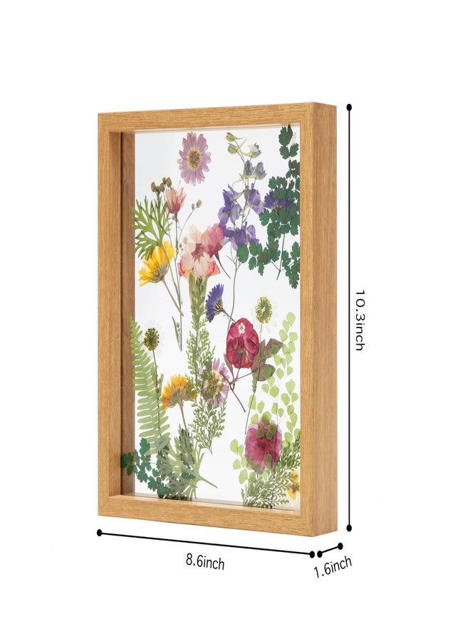 Twodays Birth Flower Mother’s Day Craft Kit for Mom/Grandma - 33 Real Pressed Flowers Art DIY Set, With 8x10 Double Glass Frame & Tools, Unique Handmade Birthday Christmas Gift from Daughter (Natural) - Image 3