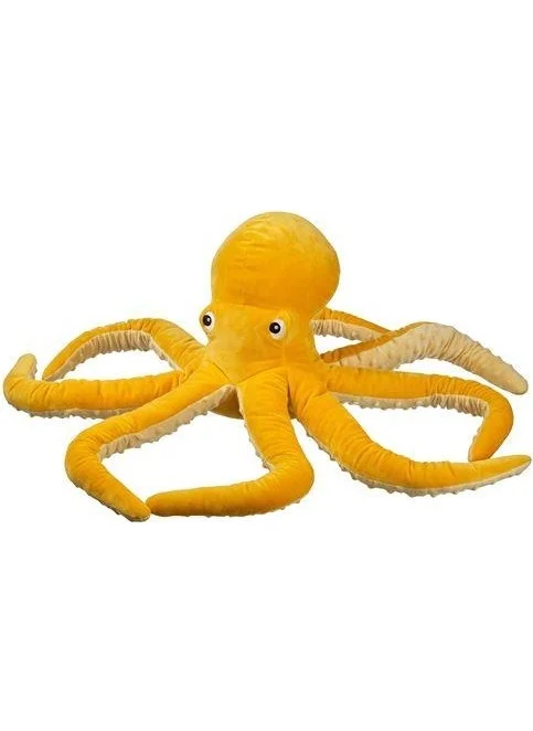 أيكيا Yellow Octopus Plush Toy Meridyendukkan 50 cm Soft Toy Kids Toy
