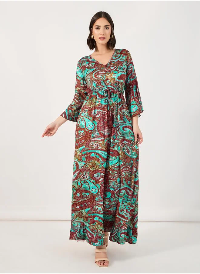 Styli Paisley Print Maxi Dress
