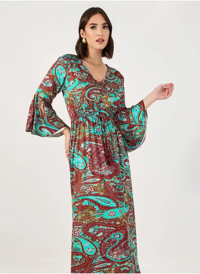 Styli Paisley Print Maxi Dress