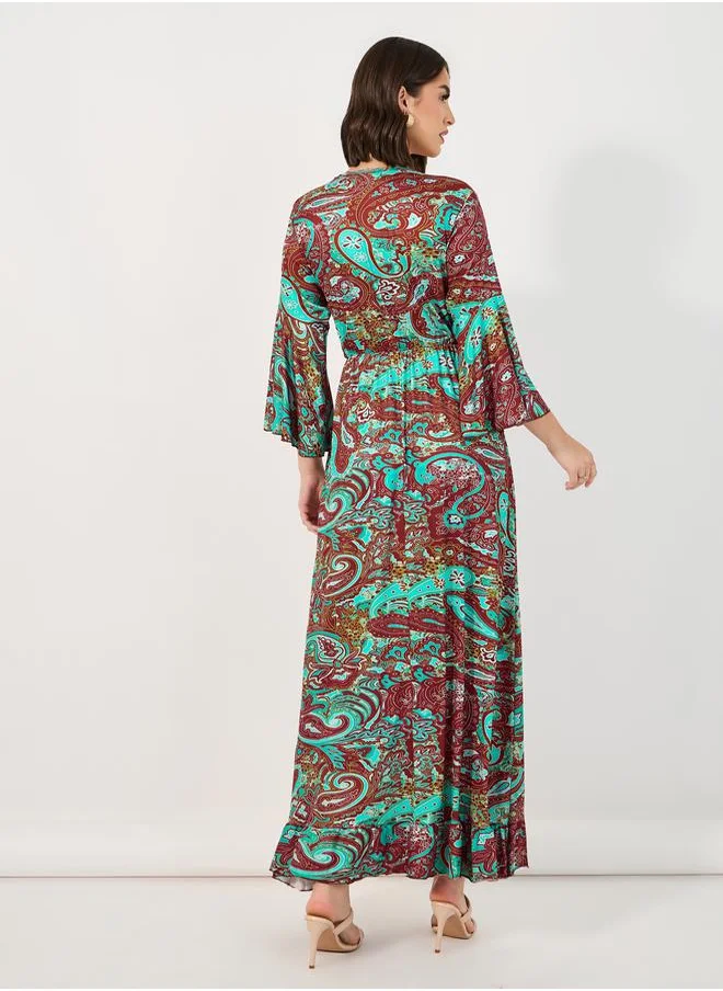 Styli Paisley Print Maxi Dress