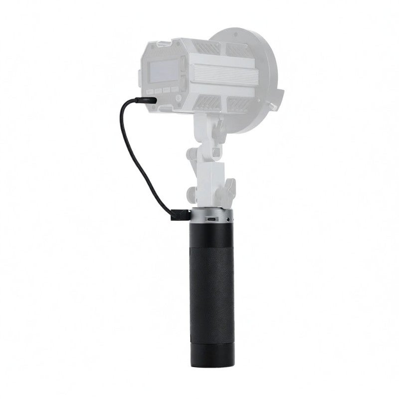 Power Grip 5200mAh Built-In Rechargeable Battery - Black Leather Texture Type C D Tap Cable Adapter for CL60/CL100X W100/W60 Series Video Light Tripod Mounting - Image 3