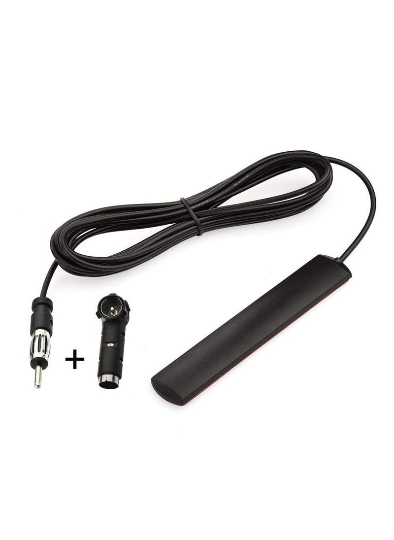 SYOSI - FM Aerial FM Car Radio Antenna Din Adapter Patch Antenna 3m Cable Windshields Paste Antenna - Image 1