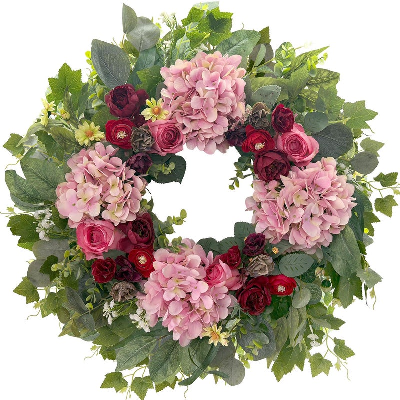 HipTree 24 Inch Spring Wreaths for Front Door 02 - Image 1