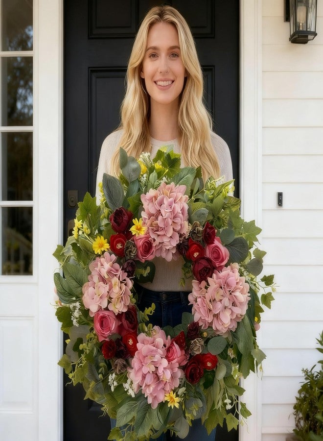HipTree 24 Inch Spring Wreaths for Front Door 02 - Image 3