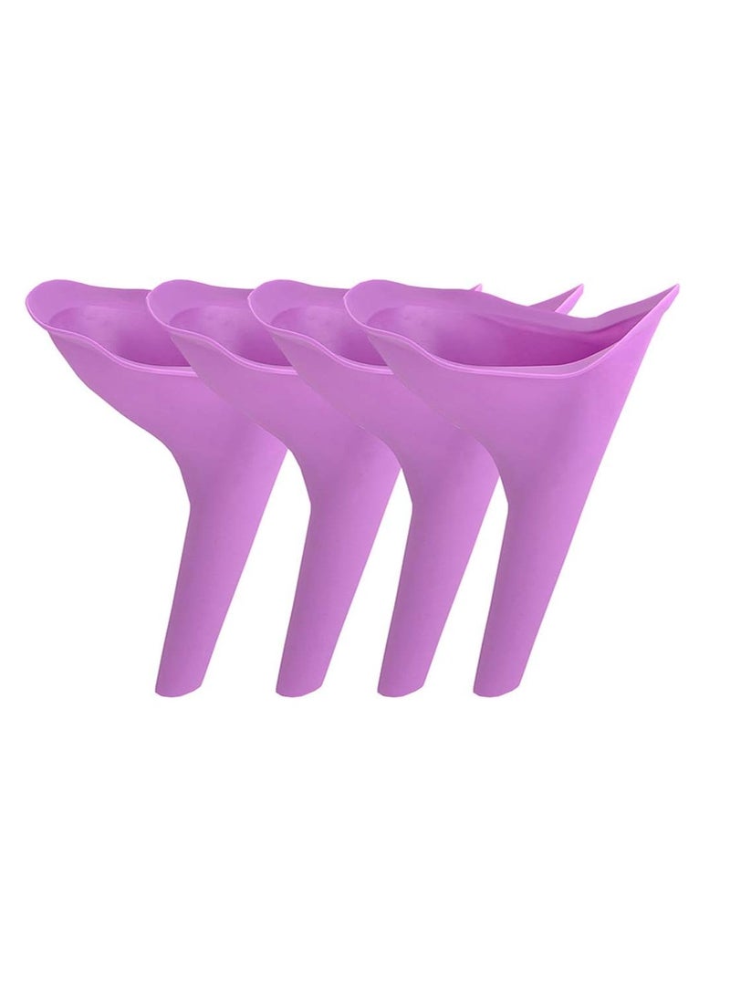 Generic 4Pcs - Reusable Silicone Funnel-Shaped Sittingless Urinal For Elderly Women Travel Outdoor - 4Pcs  - Image 1