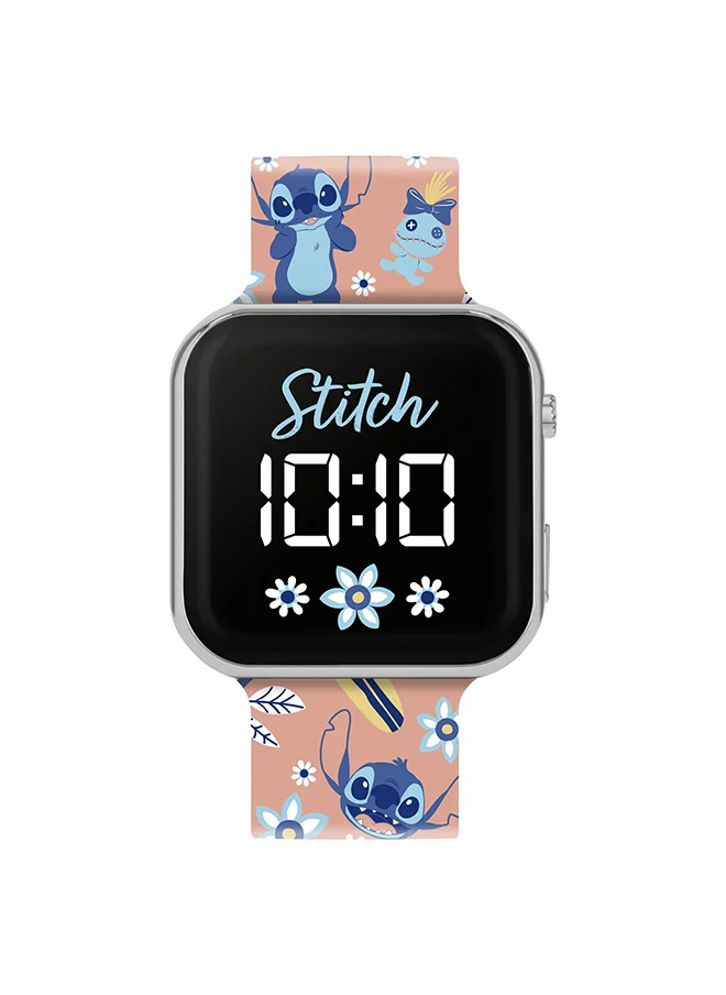 ديزني Girls Digital Square Shape Plastic Wrist Watch - LAS4070 - 35 Millimeter