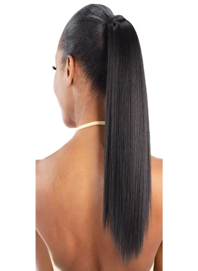 Shake-N-Go Weave Organique Pony Pro Ponytail Sleek Straight 18 with Secret Pocket made by Pre-sewn Weave (Color: 4) - Image 3