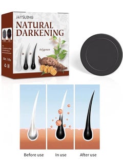 Jaysuing Jaysuing 1PC Hair Darkening Shampoo Bar, Black Soap for Gray Hair  - Image 3