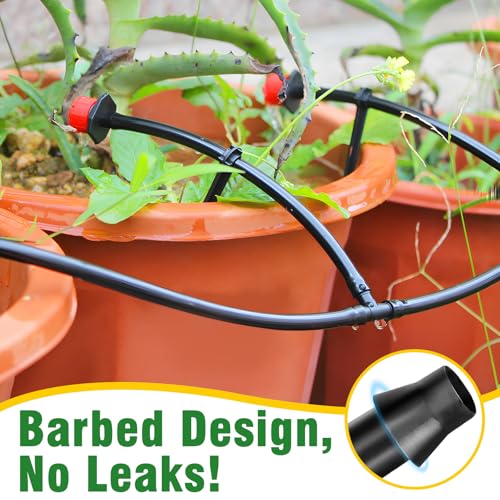 WZFLRUA 250-Piece Drip Irrigation Fittings Kit for 1/4" Tubing, Complete Set of Barbed Connectors for Drip System Setup (Nozzles, Nozzle Tees, Single Barbs, Couplings, Tees, Elbows, Plugs, Crosses) - Image 5
