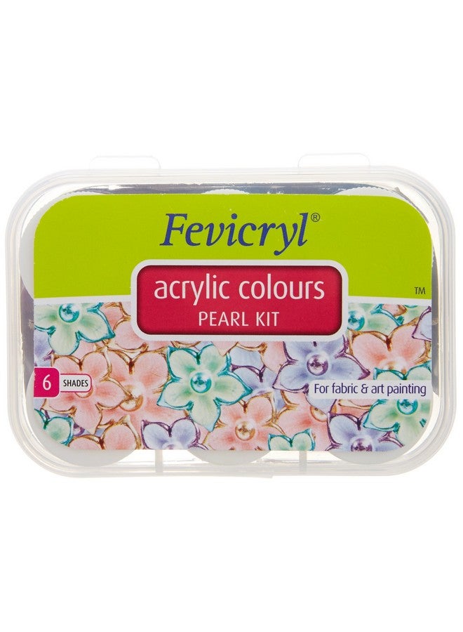 Fevicryl Acrylic Colors, Pearl Kit, 6 Shades