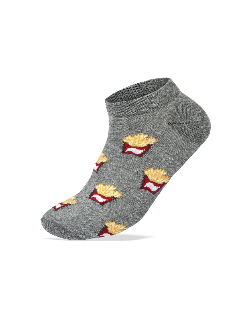SAM SOCKS Men Set of 3 Ankle SE Pizza Pattern Socks - Image 4