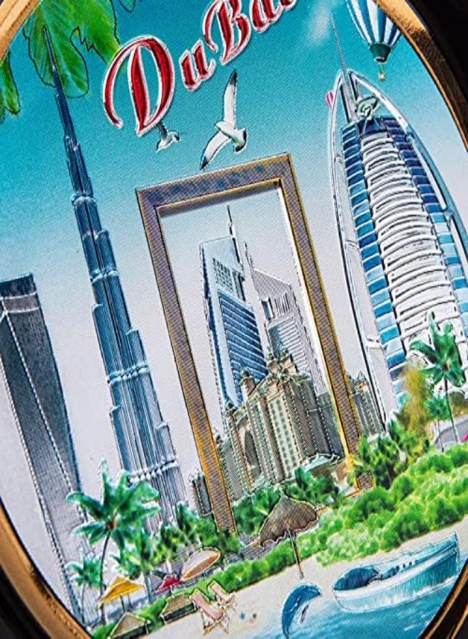 AKDC طبق تذكاري من AKDC دبي 11سم × 11سم × 1سم متعدد الألوان - Image 2