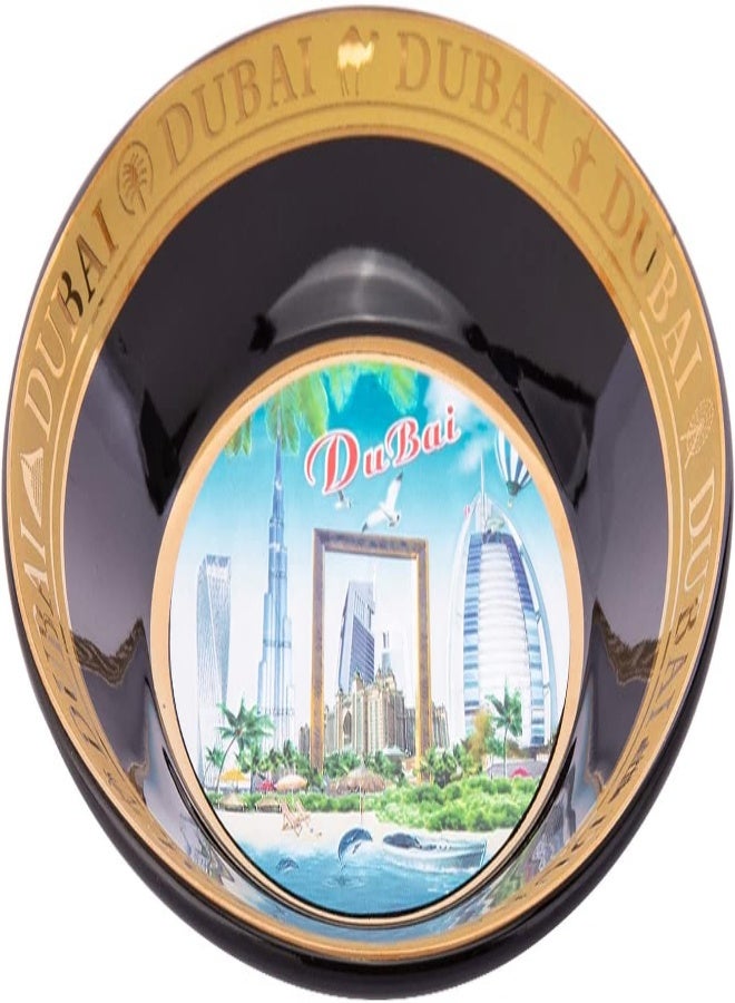 AKDC طبق تذكاري من AKDC دبي 11سم × 11سم × 1سم متعدد الألوان - Image 1