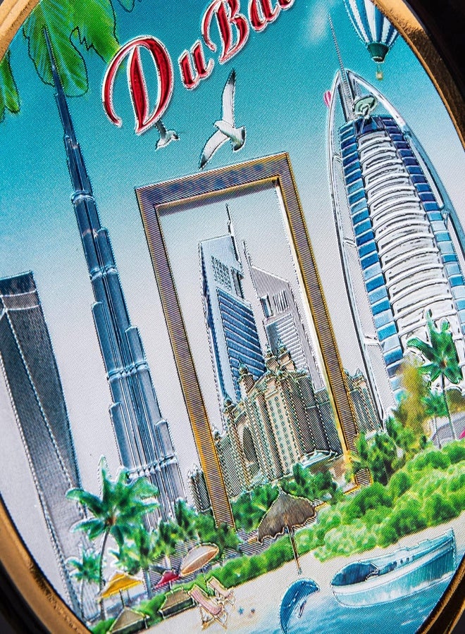 AKDC طبق تذكاري من AKDC دبي 11سم × 11سم × 1سم متعدد الألوان - Image 4