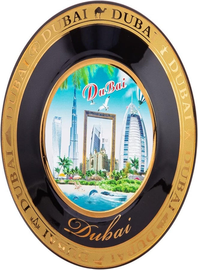 AKDC طبق تذكاري من AKDC دبي 11سم × 11سم × 1سم متعدد الألوان - Image 3