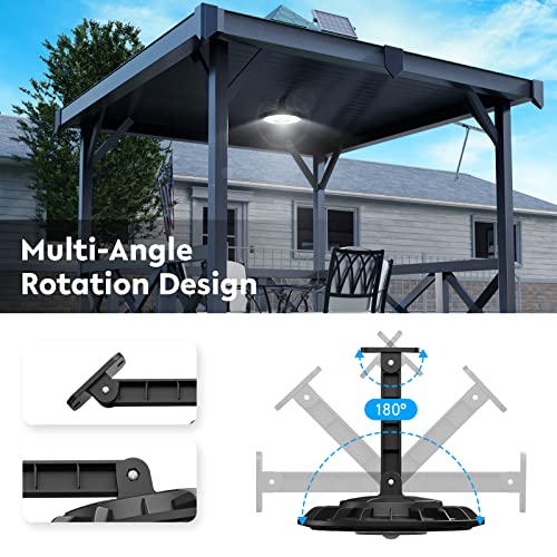 FabStyl Solar Light Indoor Outdoor, 3000LM Solar Shed Light Rotation Design, Waterproof 5 Modes (2 for All Day Lighting) Motion Sensor, Dimmable Remote for Barn Patio Chicken Coop Gazebo Garage - Image 2