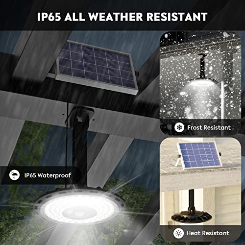 FabStyl Solar Light Indoor Outdoor, 3000LM Solar Shed Light Rotation Design, Waterproof 5 Modes (2 for All Day Lighting) Motion Sensor, Dimmable Remote for Barn Patio Chicken Coop Gazebo Garage - Image 4