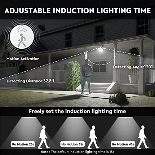 FabStyl Solar Light Indoor Outdoor, 3000LM Solar Shed Light Rotation Design, Waterproof 5 Modes (2 for All Day Lighting) Motion Sensor, Dimmable Remote for Barn Patio Chicken Coop Gazebo Garage - Image 3