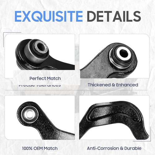 ILONPA Rear Upper Control Arms Suspension Kit for 2008-2017 Buick Enclave, 2009-2017 Chevrolet Traverse, 2007-2016 GMC Acadia, 2007-2010 Saturn Outlook K641643 K641644 (2PCs) - Image 5