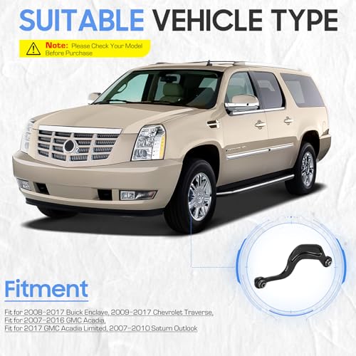 ILONPA Rear Upper Control Arms Suspension Kit for 2008-2017 Buick Enclave, 2009-2017 Chevrolet Traverse, 2007-2016 GMC Acadia, 2007-2010 Saturn Outlook K641643 K641644 (2PCs) - Image 2