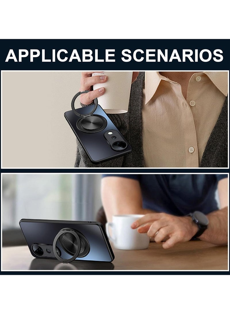 عام حافظة لهاتف فولفو في 40 برو متوافقة مع ماج سيف للشحن اللاسلكي 360-حافظة دائرية قابلة للدوران مقاومة للخدش والصدمات حافظة ظهر لهاتف فيفو في 40 برو 5 جرام - Image 4