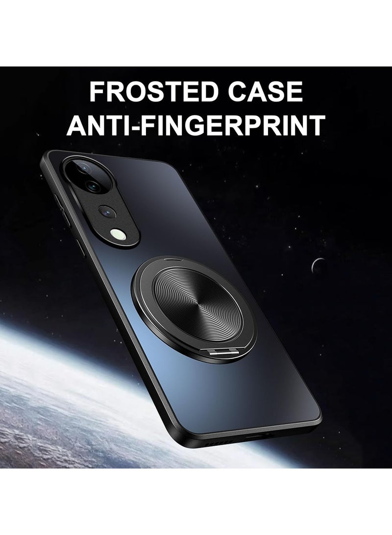 عام حافظة لهاتف فولفو في 40 برو متوافقة مع ماج سيف للشحن اللاسلكي 360-حافظة دائرية قابلة للدوران مقاومة للخدش والصدمات حافظة ظهر لهاتف فيفو في 40 برو 5 جرام - Image 5