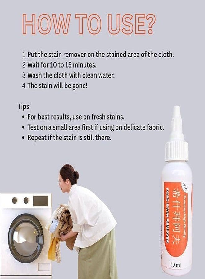 Avenn Food Stain Remover, Quick Action Cleaner for Clothes, Fabrics and Upholstery, Removes Tough Food and Grease Stains, 50 ml - Image 3