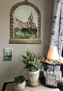 Create-A-Mural Romantic Fairy Tale Princess Castle Window Girl Room Decor Sticker Decorations for Kids Bedroom Small - Image 1