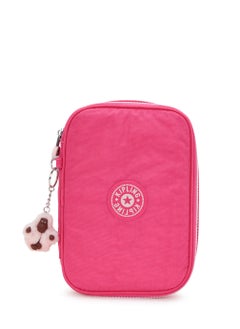 kipling 100 Pens Large Kids School Pen Case Happy Pink  - Image 1